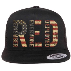 Red Friday Military Support Remember Everyone Deployed Flat Bill Trucker Hat