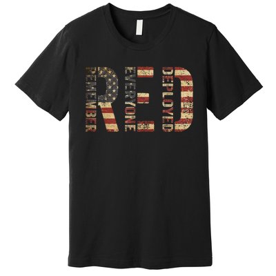 Red Friday Military Support Remember Everyone Deployed Premium T-Shirt