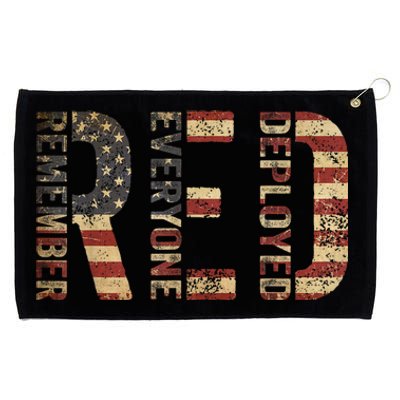 Red Friday Military Support Remember Everyone Deployed Grommeted Golf Towel