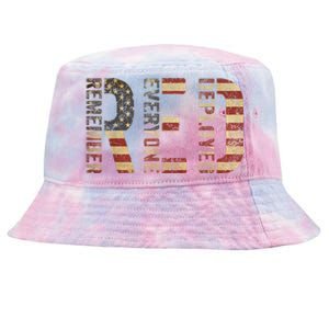 Red Friday Military Support Remember Everyone Deployed Tie-Dyed Bucket Hat