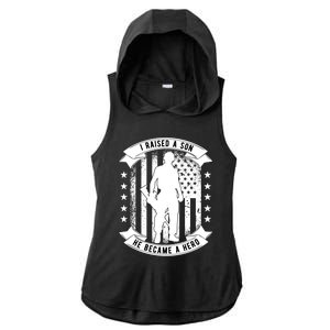 Red Friday Military Gift Deployed Son Veteran Mom Dad Hero Gift Ladies PosiCharge Tri-Blend Wicking Draft Hoodie Tank