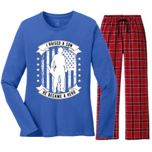 Red Friday Military Gift Deployed Son Veteran Mom Dad Hero Gift Women's Long Sleeve Flannel Pajama Set 