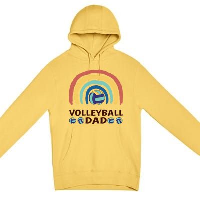 Rainbow Family Matching Volleyball Dad Gift Premium Pullover Hoodie