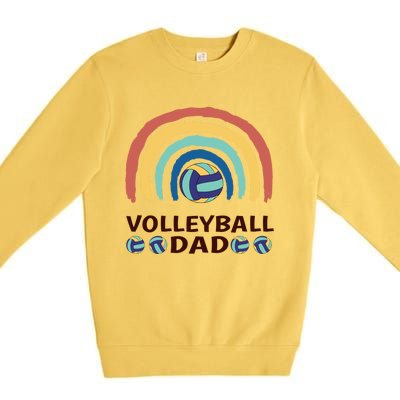 Rainbow Family Matching Volleyball Dad Gift Premium Crewneck Sweatshirt