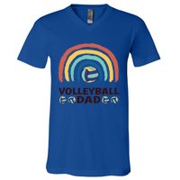 Rainbow Family Matching Volleyball Dad Gift V-Neck T-Shirt