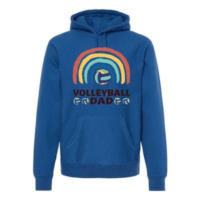 Rainbow Family Matching Volleyball Dad Gift Premium Hoodie