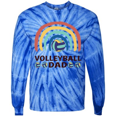 Rainbow Family Matching Volleyball Dad Gift Tie-Dye Long Sleeve Shirt