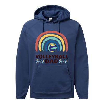 Rainbow Family Matching Volleyball Dad Gift Performance Fleece Hoodie