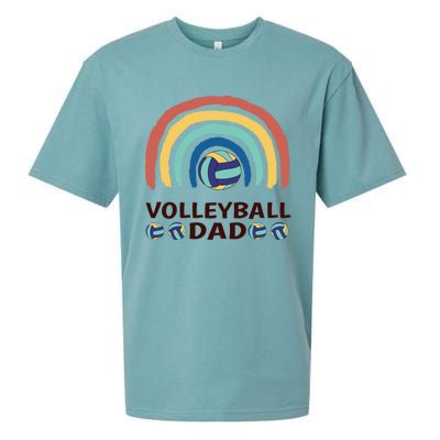 Rainbow Family Matching Volleyball Dad Gift Sueded Cloud Jersey T-Shirt