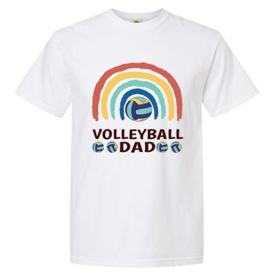 Rainbow Family Matching Volleyball Dad Gift Garment-Dyed Heavyweight T-Shirt