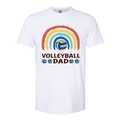 Rainbow Family Matching Volleyball Dad Gift Softstyle CVC T-Shirt