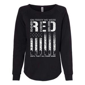 Red Friday Military On Friday We Wear Red Veteran Womens California Wash Sweatshirt