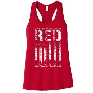 Red Friday Military On Friday We Wear Red Veteran Women's Racerback Tank