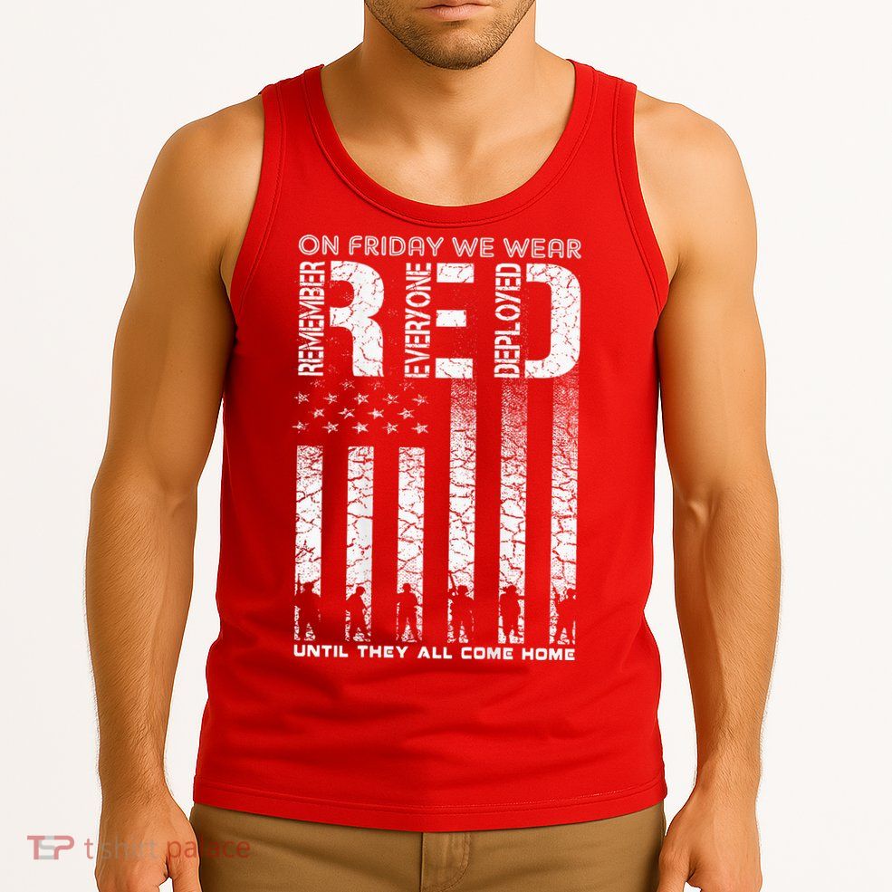 Red Friday Military On Friday We Wear Red Veteran Tank Top