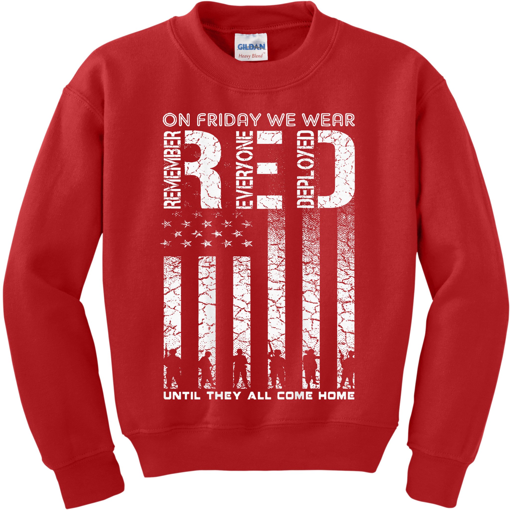 Red Friday Military On Friday We Wear Red Veteran Kids Sweatshirt