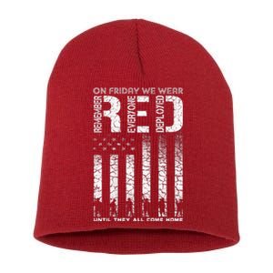 Red Friday Military On Friday We Wear Red Veteran Short Acrylic Beanie