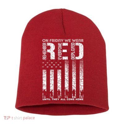 Red Friday Military On Friday We Wear Red Veteran Short Acrylic Beanie