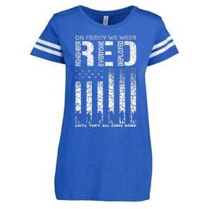 Red Friday Military On Friday We Wear Red Veteran Enza Ladies Jersey Football T-Shirt