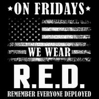 RED Friday Military US Army Remember erveryone deployed Drawstring Bag