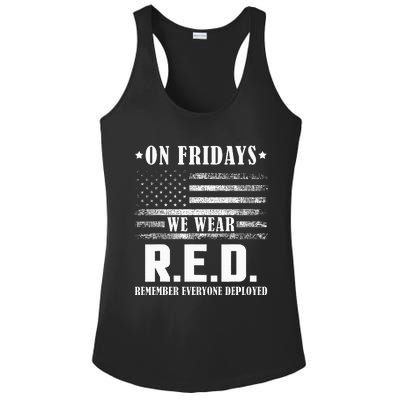 RED Friday Military US Army Remember erveryone deployed Ladies PosiCharge Competitor Racerback Tank