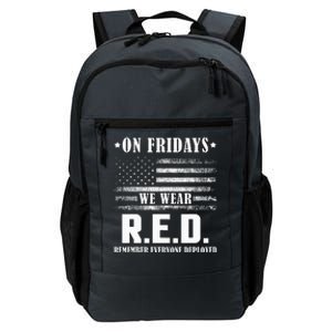 RED Friday Military US Army Remember erveryone deployed Daily Commute Backpack