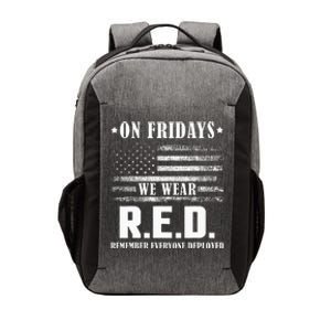 RED Friday Military US Army Remember erveryone deployed Vector Backpack