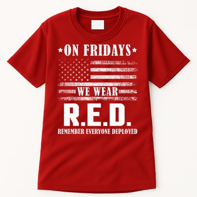 RED Friday Military US Army Remember erveryone deployed Tall T-Shirt