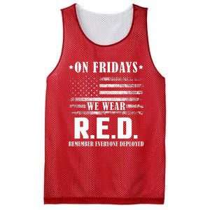 RED Friday Military US Army Remember erveryone deployed Mesh Reversible Basketball Jersey Tank