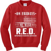 RED Friday Military US Army Remember erveryone deployed Kids Sweatshirt