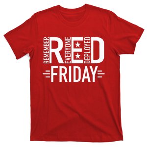 Red Friday Military Remember Everyone Deployed US Veterans T-Shirt