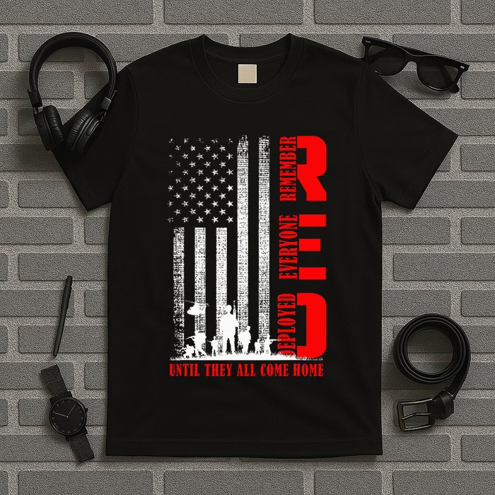 Red Friday Military U.S A.R.M.Y Remember Erveryone Deployed T-Shirt