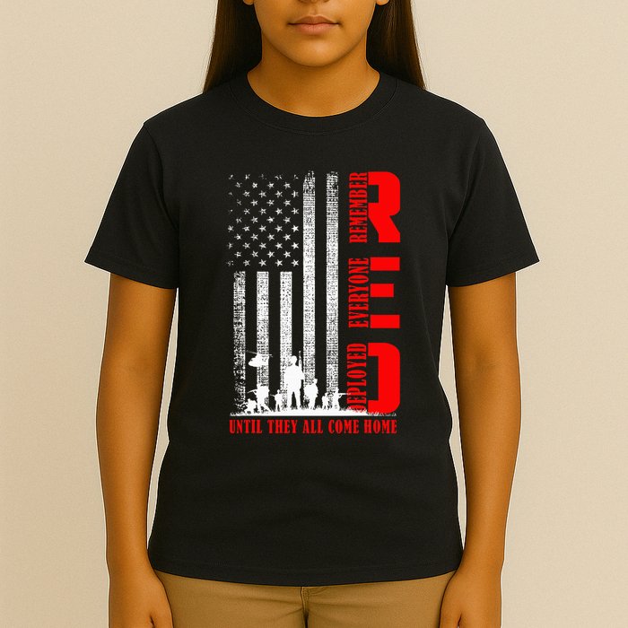 Red Friday Military U.S A.R.M.Y Remember Erveryone Deployed T-Shirt