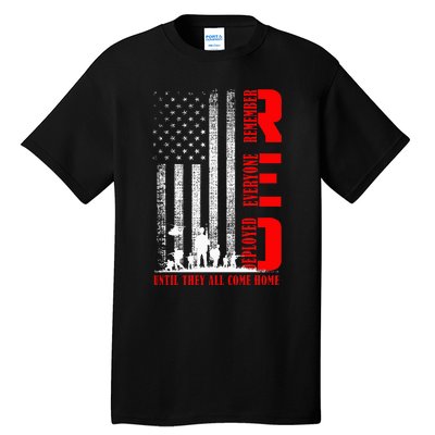 Red Friday Military U.S A.R.M.Y Remember Erveryone Deployed Tall T-Shirt