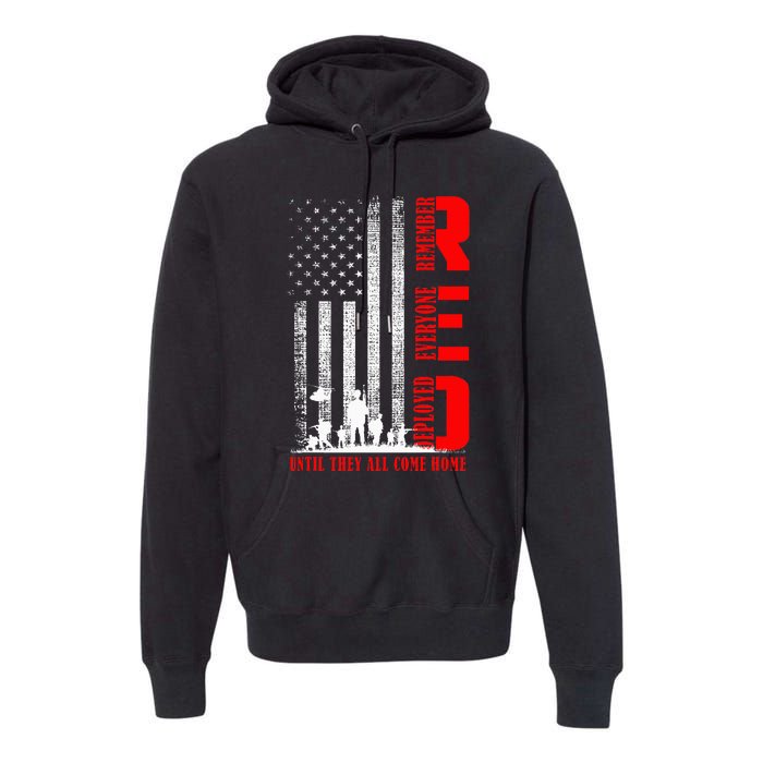 Red Friday Military U.S A.R.M.Y Remember Erveryone Deployed Premium Hoodie