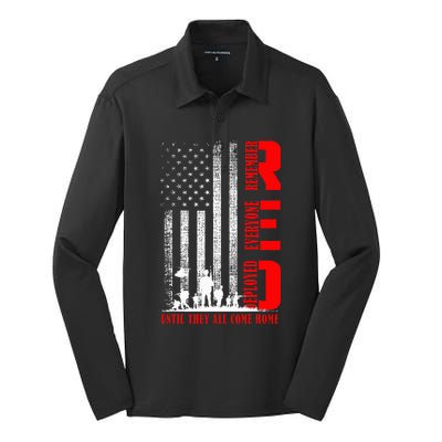 Red Friday Military U.S A.R.M.Y Remember Erveryone Deployed Silk Touch Performance Long Sleeve Polo