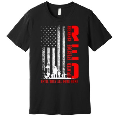 Red Friday Military U.S A.R.M.Y Remember Erveryone Deployed Premium T-Shirt