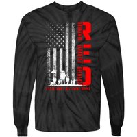 Red Friday Military U.S A.R.M.Y Remember Erveryone Deployed Tie-Dye Long Sleeve Shirt