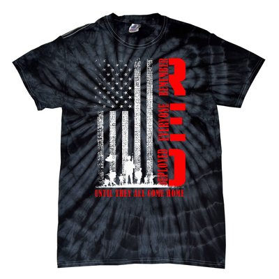 Red Friday Military U.S A.R.M.Y Remember Erveryone Deployed Tie-Dye T-Shirt