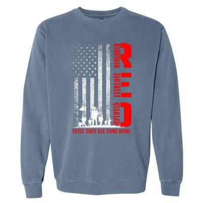 Red Friday Military U.S A.R.M.Y Remember Erveryone Deployed Garment-Dyed Sweatshirt