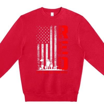 Red Friday Military U.S A.R.M.Y Remember Erveryone Deployed Premium Crewneck Sweatshirt