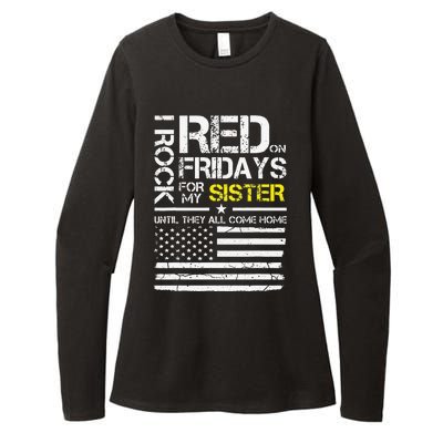 Red Friday Military Brother Gift Wear Red For My Sister Womens CVC Long Sleeve Shirt