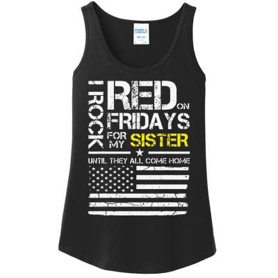 Red Friday Military Brother Gift Wear Red For My Sister Ladies Essential Tank