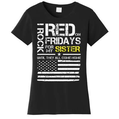 Red Friday Military Brother Gift Wear Red For My Sister Women's T-Shirt