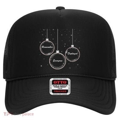 Red Friday Military Christmas Balls Remember Everyone High Crown Mesh Back Trucker Hat
