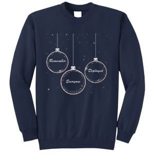 Red Friday Military Christmas Balls Remember Everyone Tall Sweatshirt