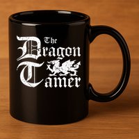 Renaissance Festival Medieval Dragon Tamer Ren Faire 11oz C Handle Ceramic Mug