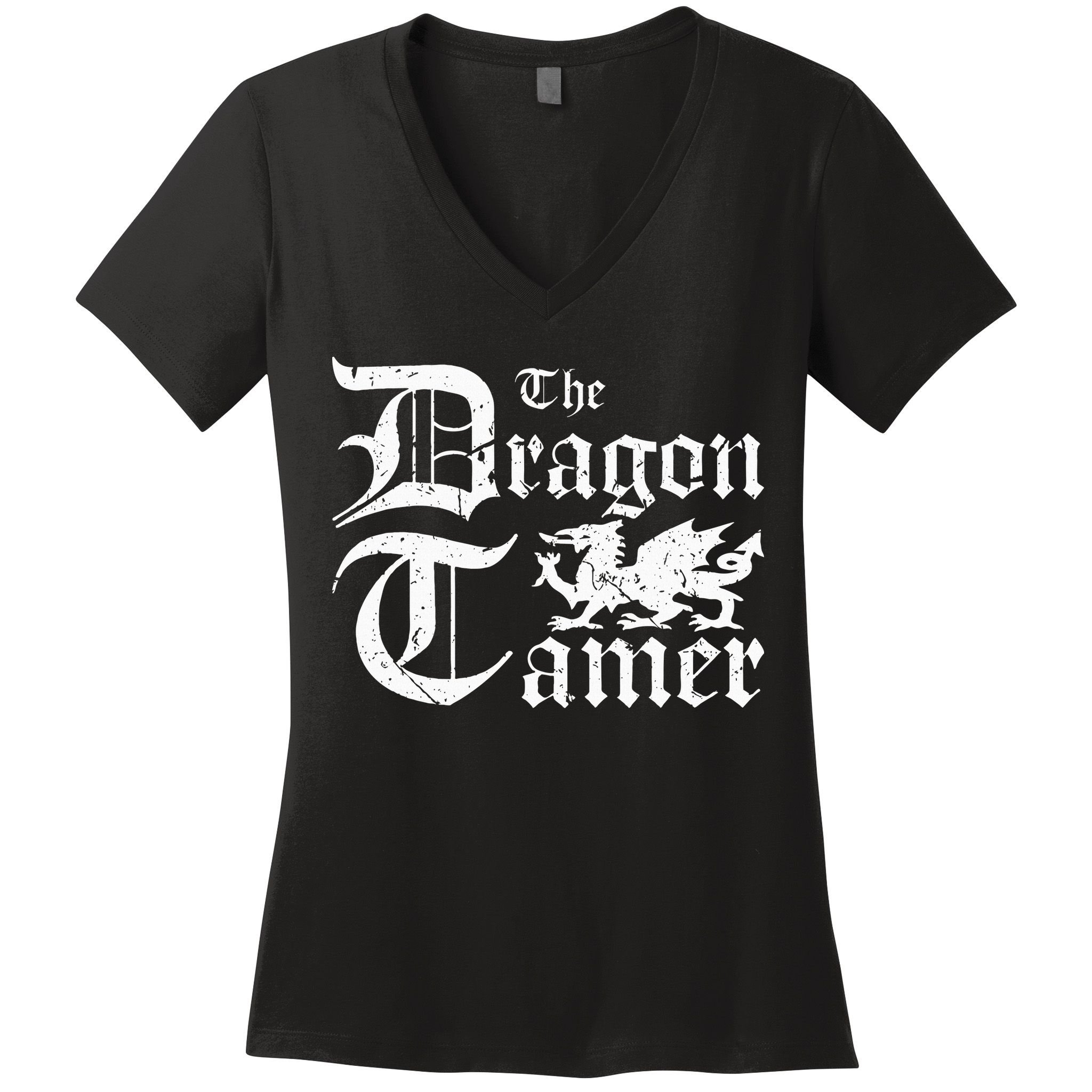 Renaissance Festival Medieval Dragon Tamer Ren Faire Women's V-Neck T-Shirt