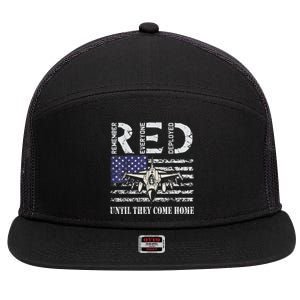 RED Friday Military S Air Force USAF US Flag Veteran 7 Panel Mesh Trucker Snapback Hat