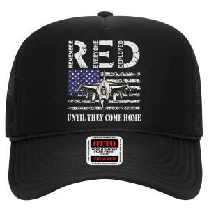 RED Friday Military S Air Force USAF US Flag Veteran High Crown Mesh Back Trucker Hat