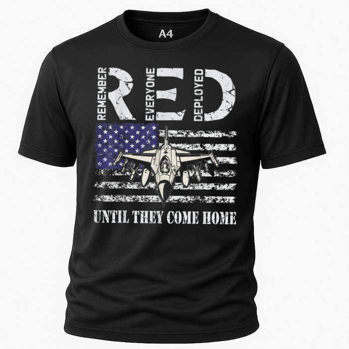 RED Friday Military S Air Force USAF US Flag Veteran Cooling Performance Crew T-Shirt